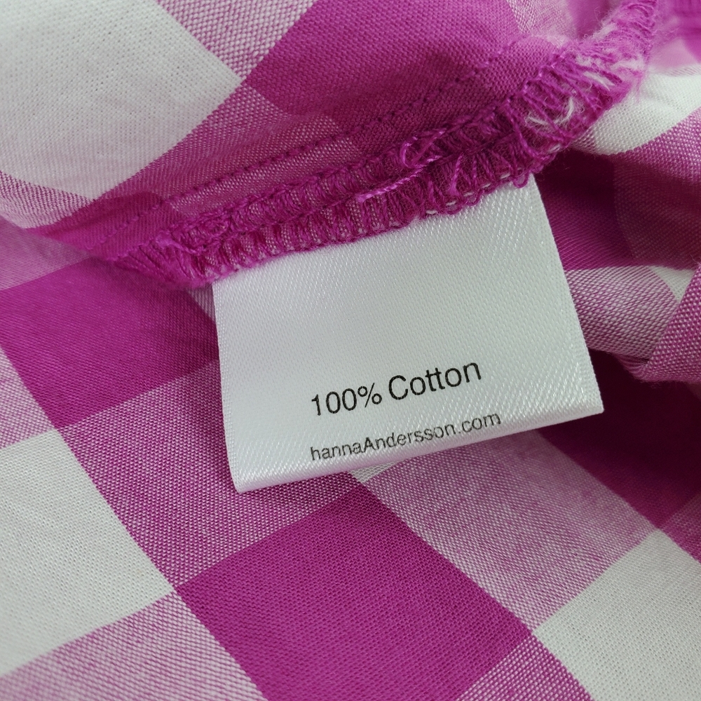 Hanna Andersson Cotton Aline Checked Dress 160 - Picture 8 of 9